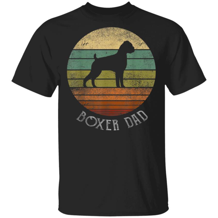 Vintage Boxer Dad Ever Daddy Gifts Dog Dad Father Tshirt