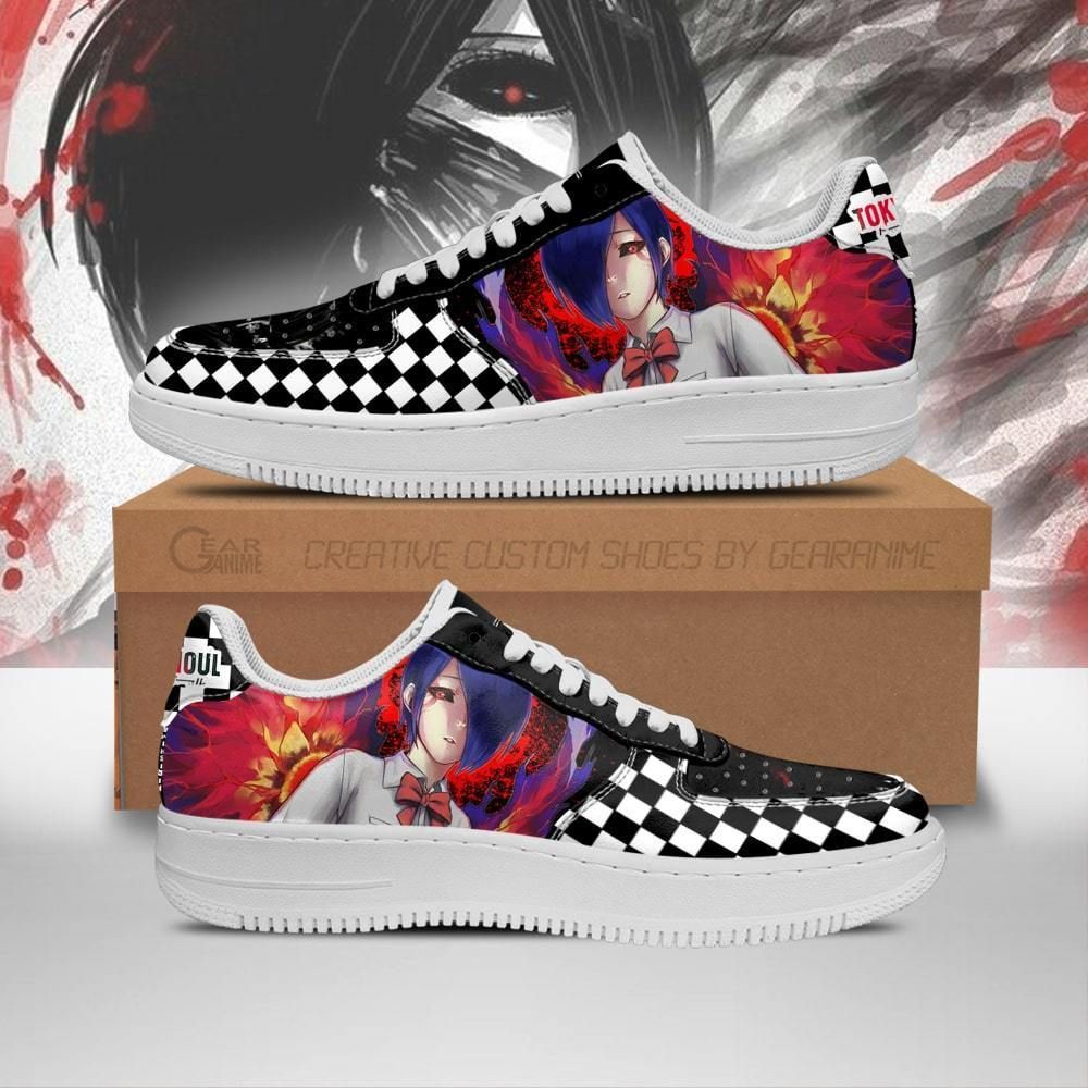 Tokyo Ghoul Touka Sneakers Custom Checkerboard Shoes Anime Unisex Men Women