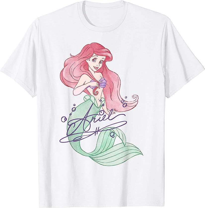 The Little Mermaid Ariel Signed Portrait T-Shirt