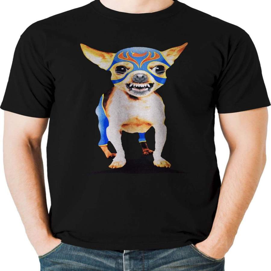 Chihuahua T Shirt Lucha Libre Funny Dogs Cute Latino Puppy