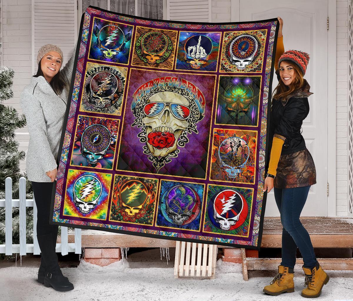 Grateful Dead Head Quilt Blanket For Fan Gift HH19