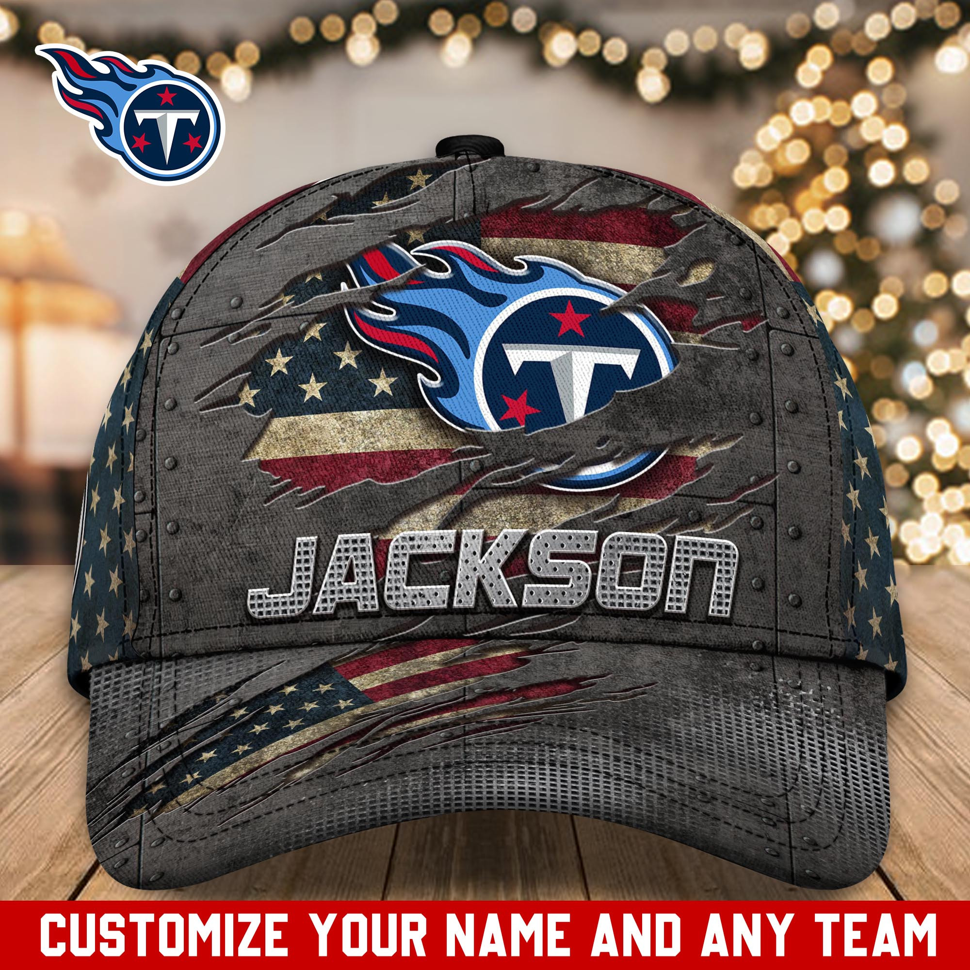 Tennessee Titans Custom Name Classic, Baseball Caps T-44850