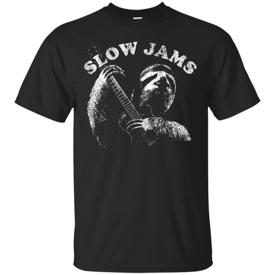 Sloth Playing Guitar Slow Jams Vintage Graphic Men/Women T shirt