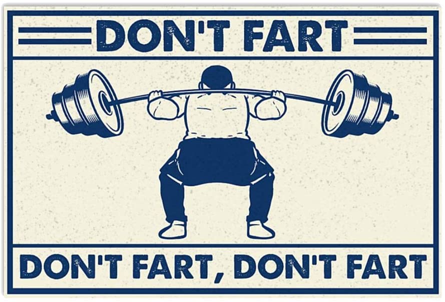 Vintage Man Squat Don’T Fart Poster Art Print      Home Decor Gift For Men Women Family Friend On Birthday Xmas