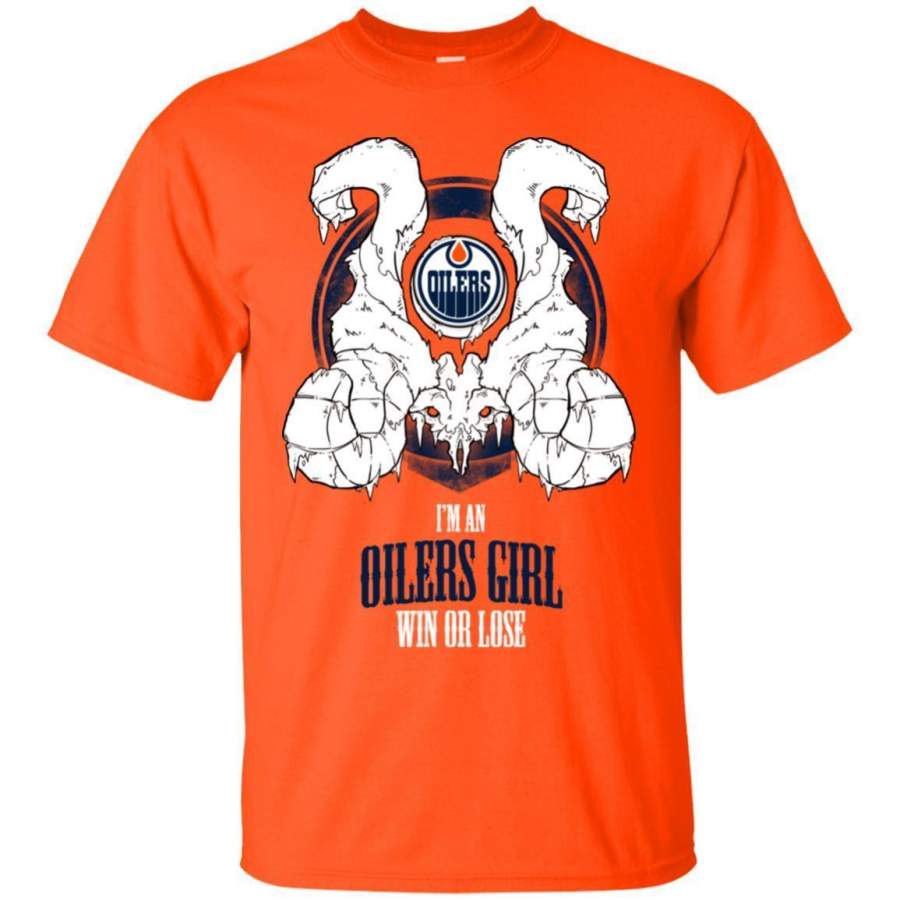 Edmonton Oilers Girl Win Or Lose T Shirts