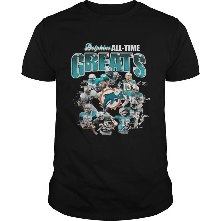 Miami Dolphins Alltime Greats Players Signatures shirt By Vevotee Store