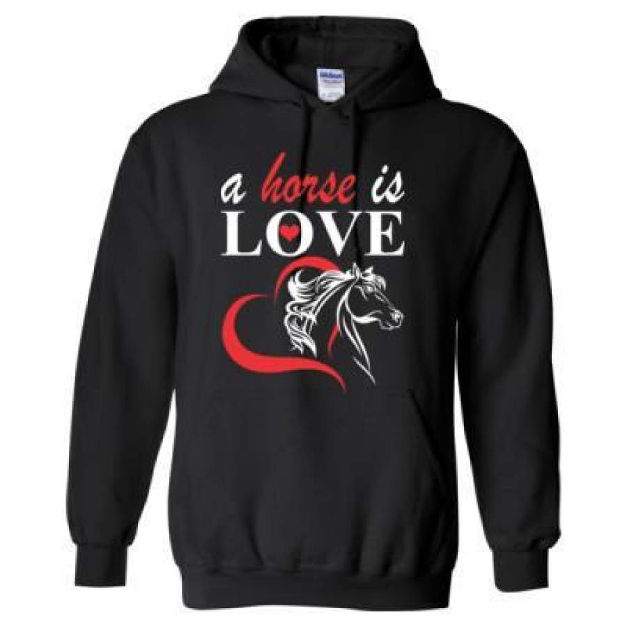 AGR A Horse Is Love Heart – Heavy Blend™ Hooded Sweatshirt