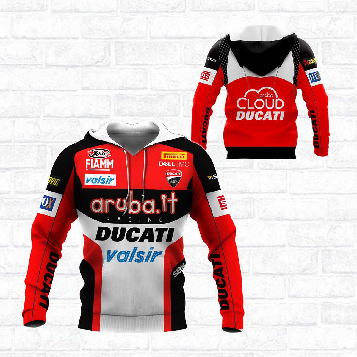 3D All Over Printed Ducati Racing Shirts Ver10 (Red)