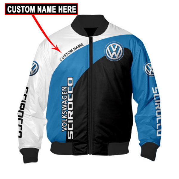 Custom Name Bomber Jacket Volkswagen, Volkswagen 3D Spring Autumn, Mens Casual Jacket Wv29