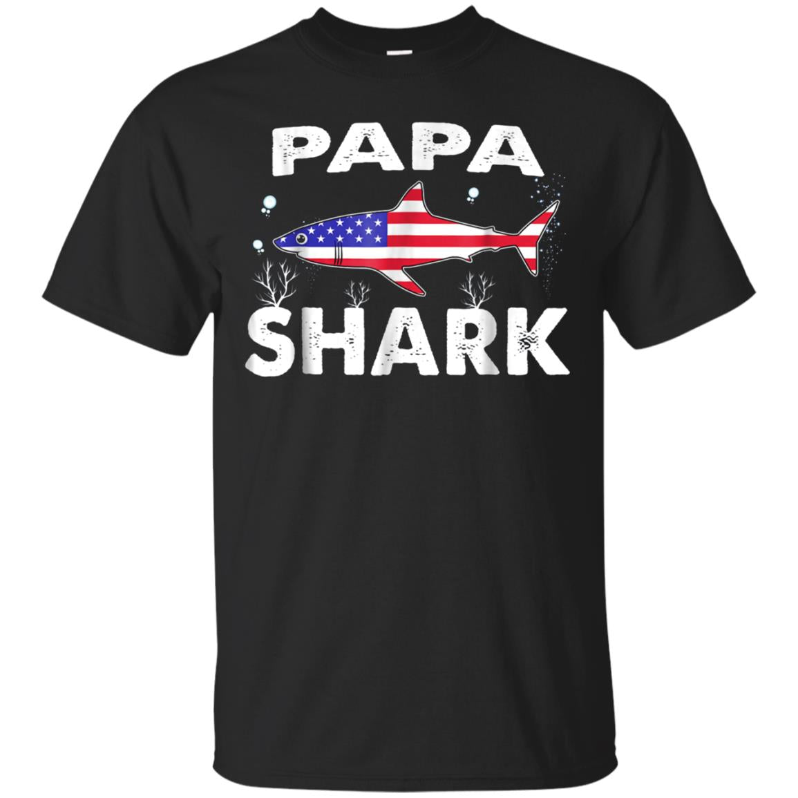 4th July Papa Shark American Flag Shirt Fathers Day Gifts