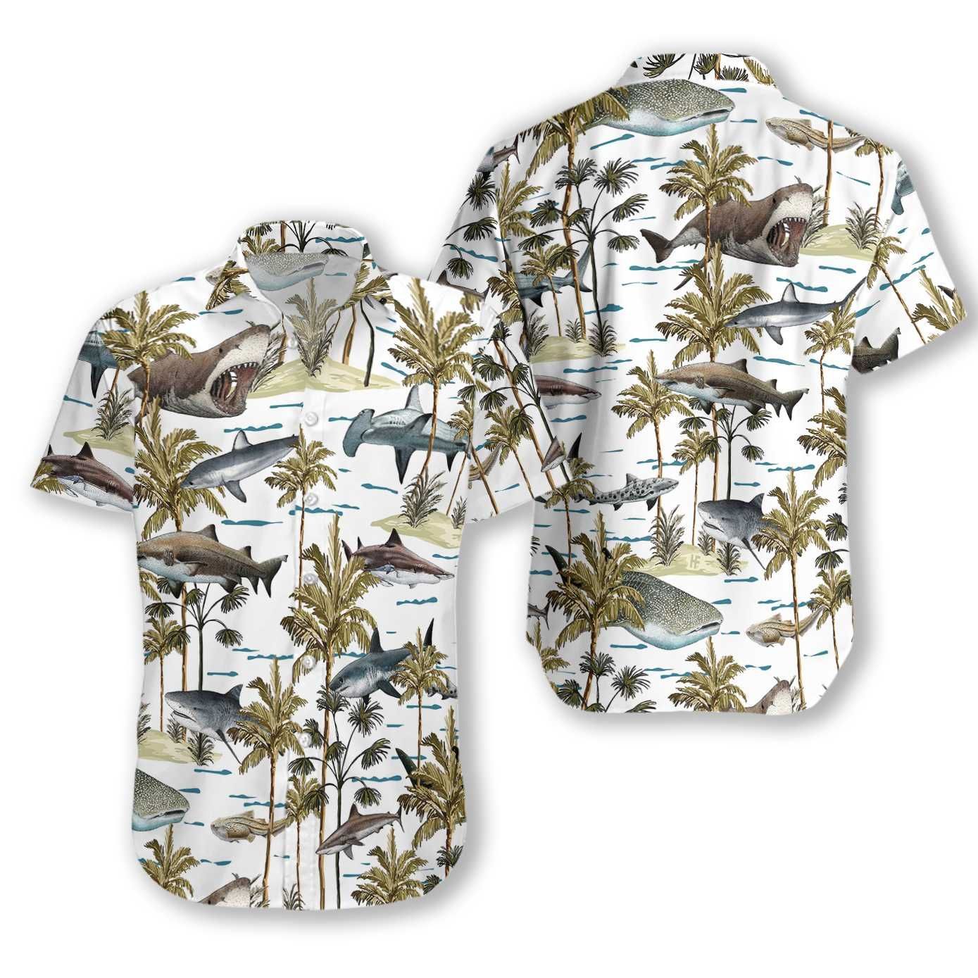 Beach Shirt Felacia [Hawaii Shirt] Shark Collection -Zh5247