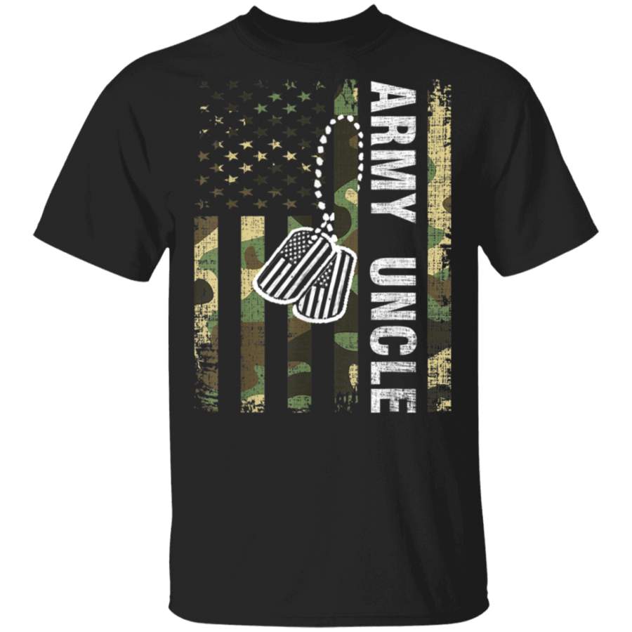 Vintage Army Uncle American Flag Cool Veteran Day Gift TShirt