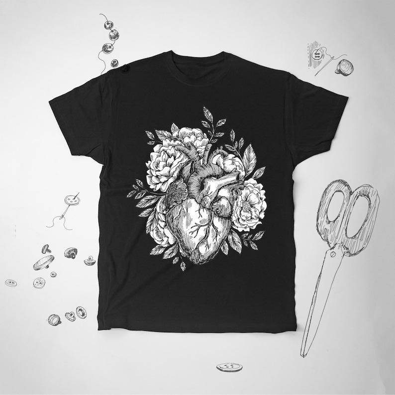 Heart Shirt For Men Women Girl Tee T Shirt Tshirt For Nurses Aesthetic Graphic Shirt Flowers