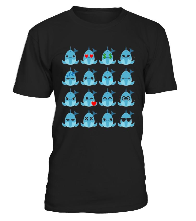 Dolphin Emoji Many Different Face Emotion Shirt T-Shirt Tee – Limited Edition T Shirts C-Fz12K