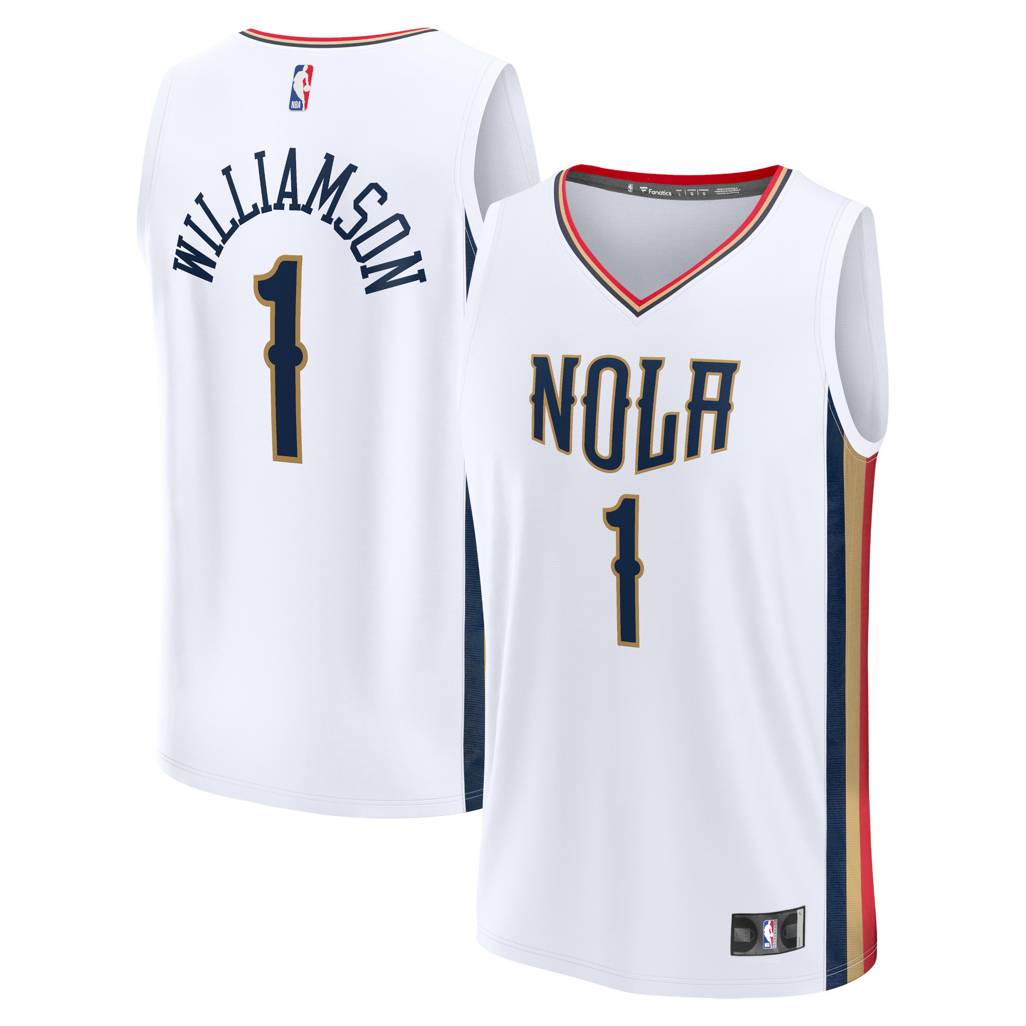 Zion Williamson New Orleans Pelicans Fanatics Branded 2021/22 Fast Break Replica Jersey – City Edition – White NBA