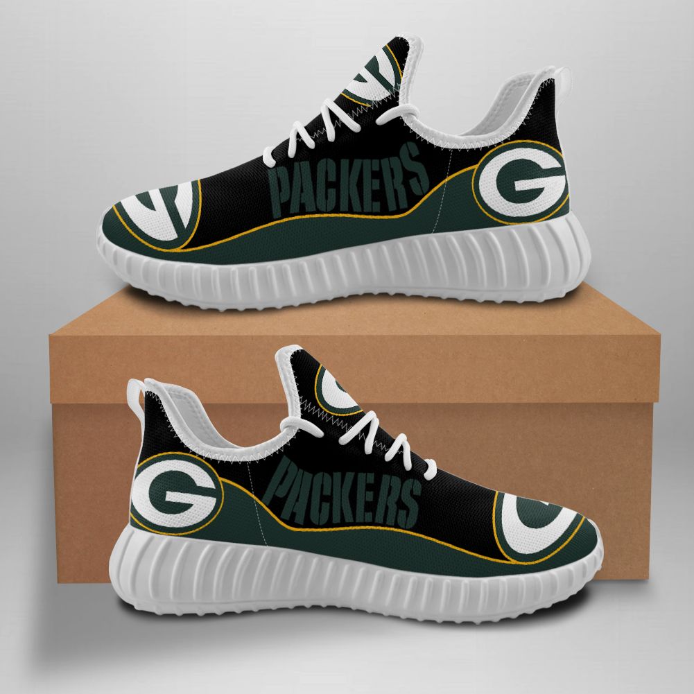 Green Bay Packers Unisex Sports Shoes-White Soles 1