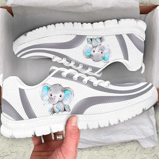 Baby Elephant Shoes Running Birthday Gift Fashion White Shoes Fly Sneakers  Men And Women Size  Us