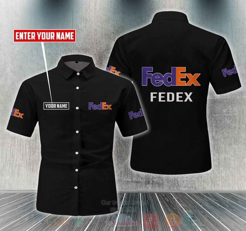 Fedex Simple Custom Name Unisex Hawaiian Shirts #Kv