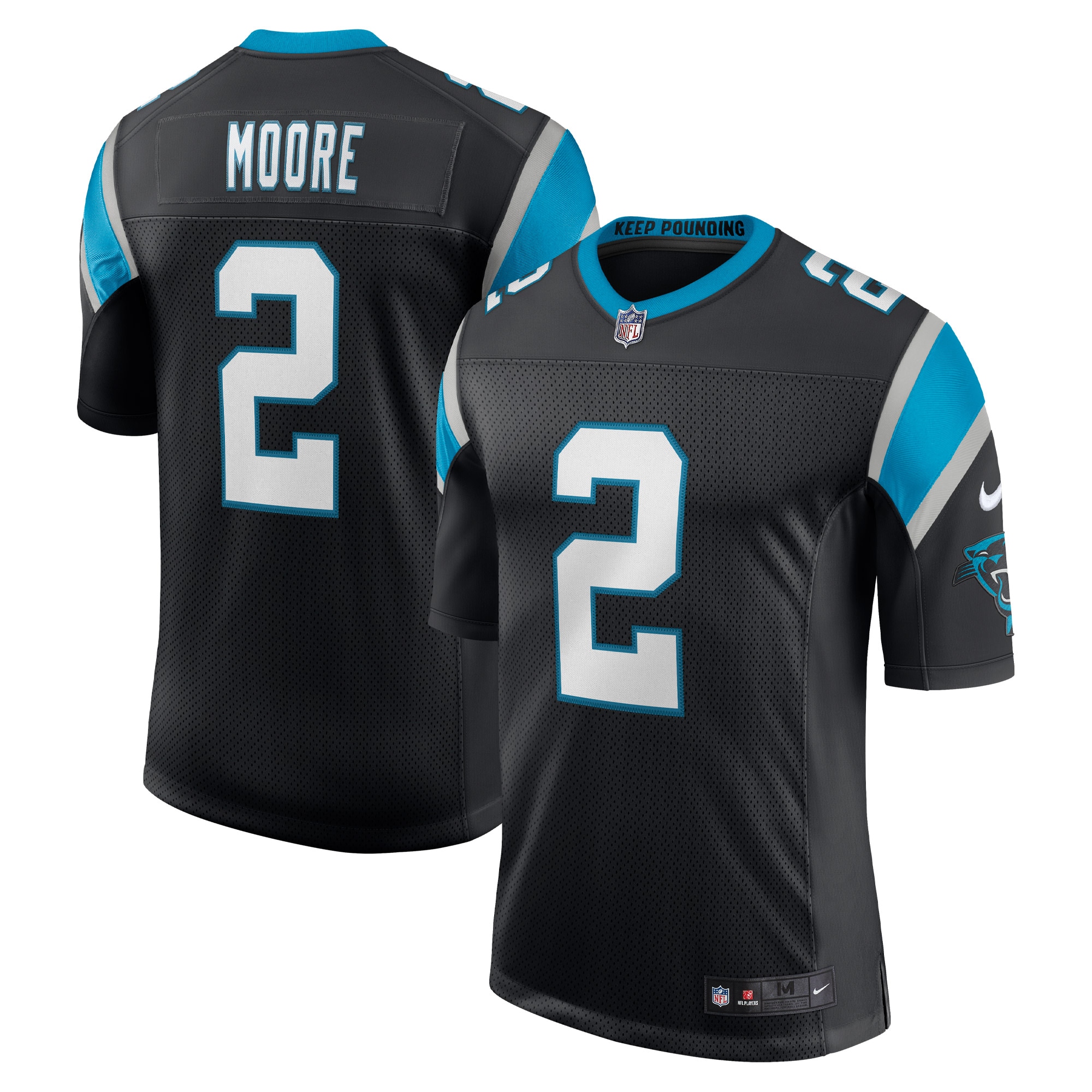 Men’s Carolina Panthers D.J. Moore Black Vapor Limited Jersey