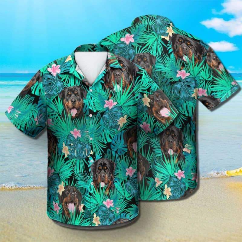 Rottweiler Summer Leaves Hawaii Shirt Ha38987