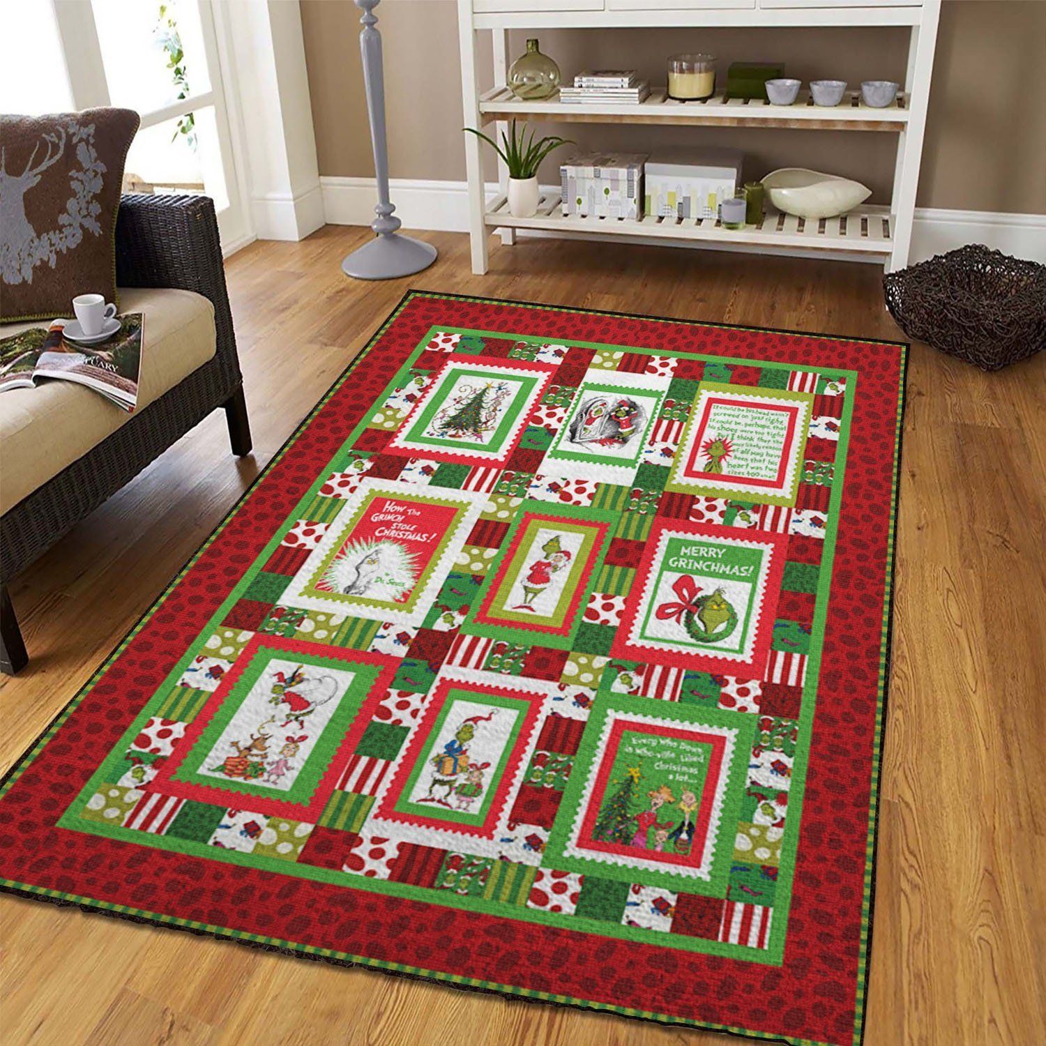 Grinch Christmas Area Rug For Living Room Rug Floor Christmas Gift Us Decor