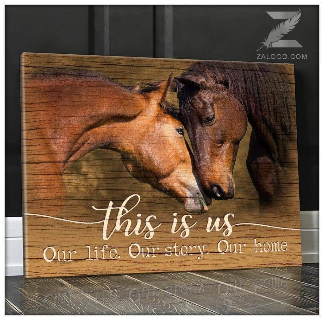 This Is Us Horse Wall Art Canvas Gift For Family, Wall Art Decor, Canvas Print, Home Decor