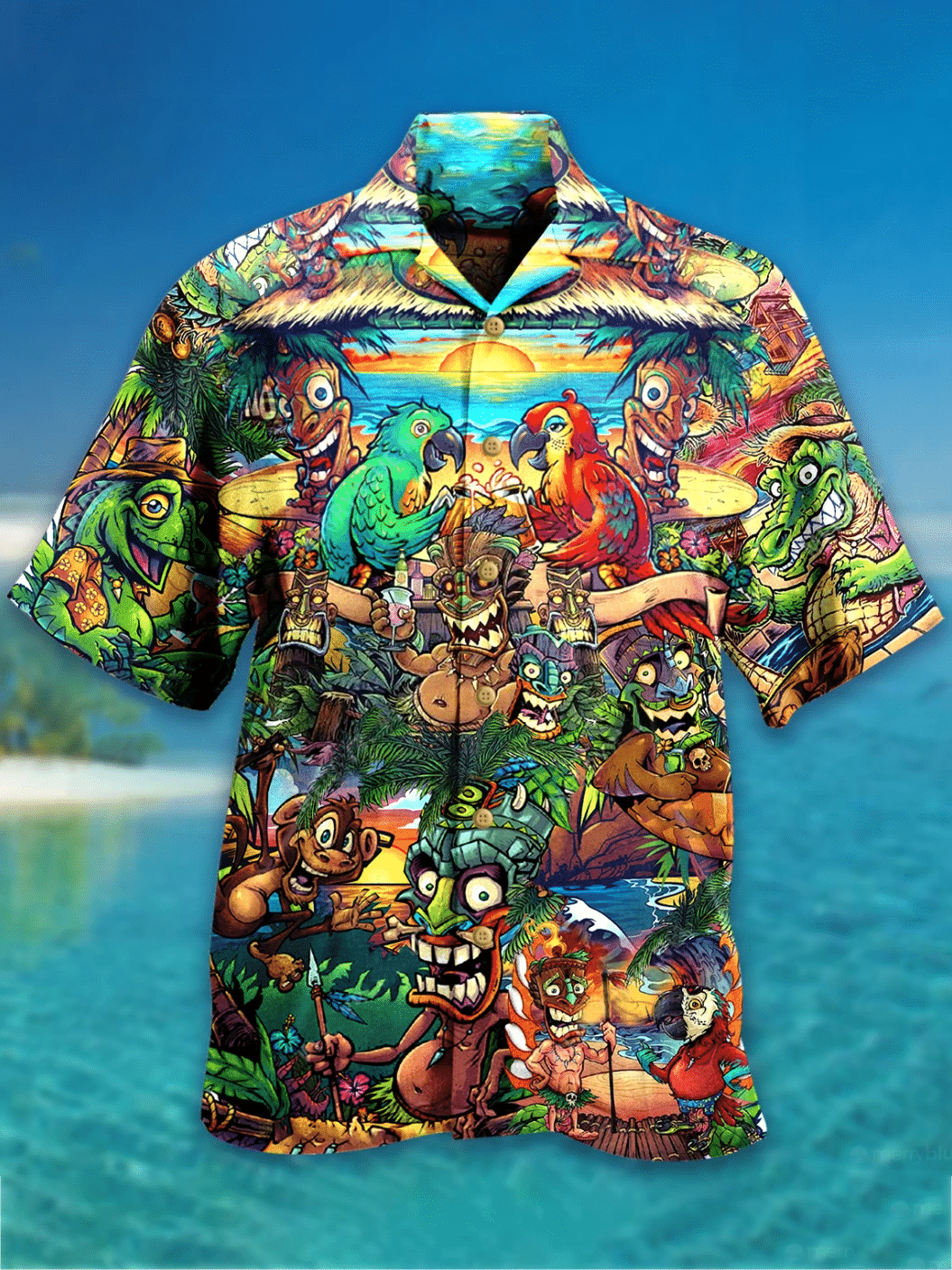 Tiki Tropical Hawaii Shirt Unisex Adult Ha91726