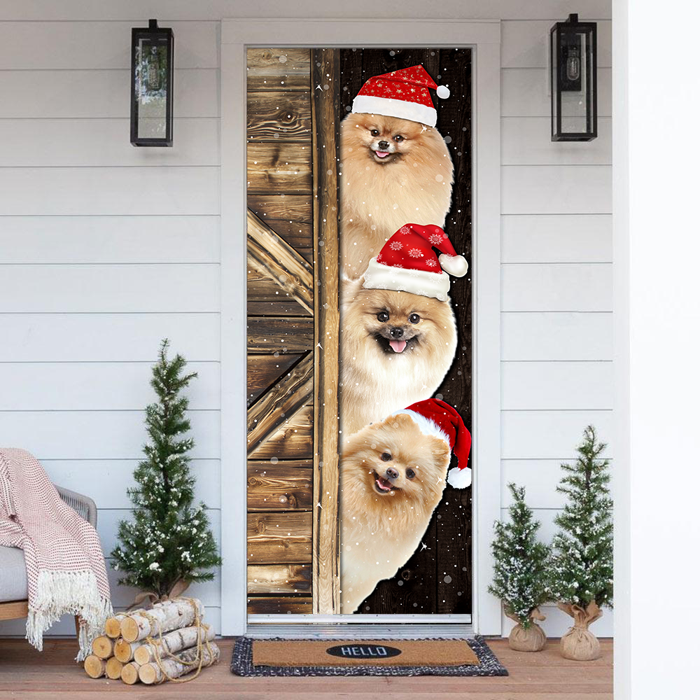 Tmarc Tee Pomeranian Door Cover Christmas Gift Home Decor