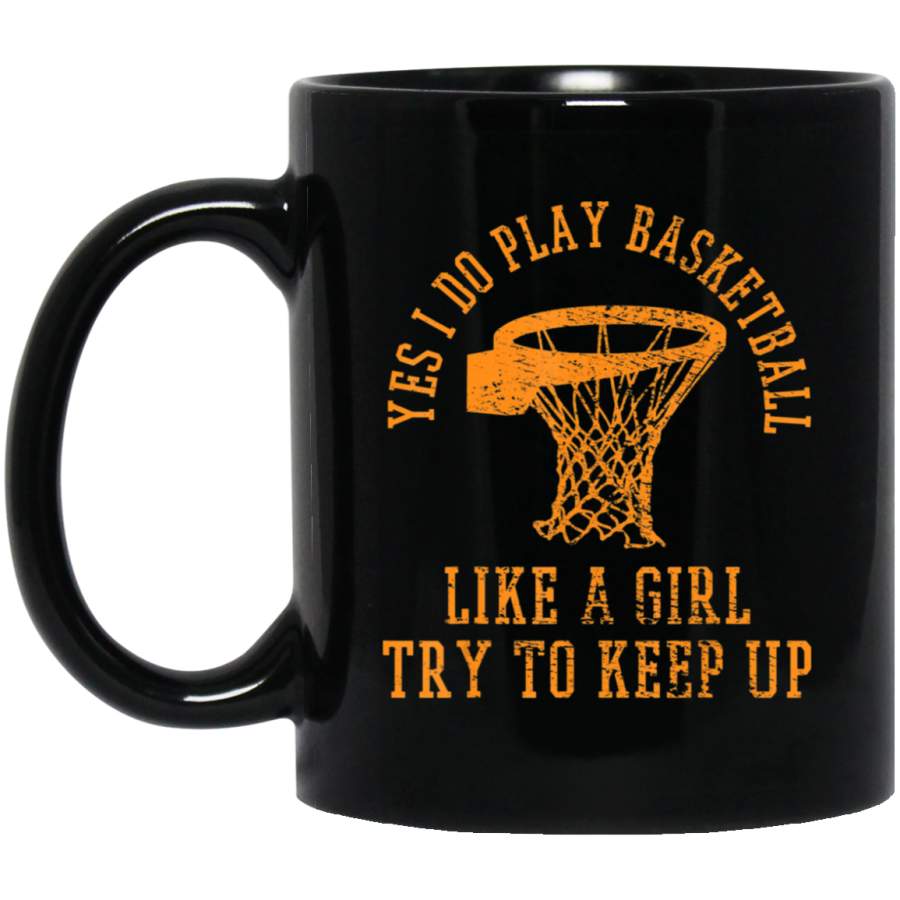 Basketball Girl Vintage Coffee Mug