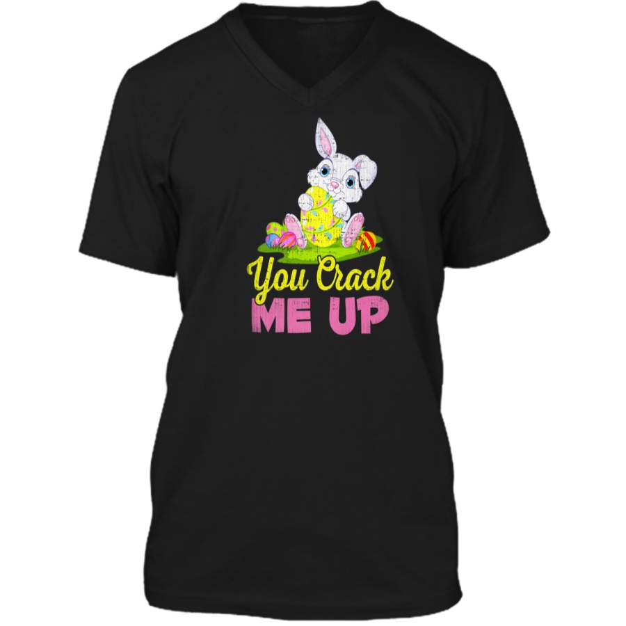 Cute Easter Egg Baby Bunny TShirt for Women Mens Printed V-Neck T