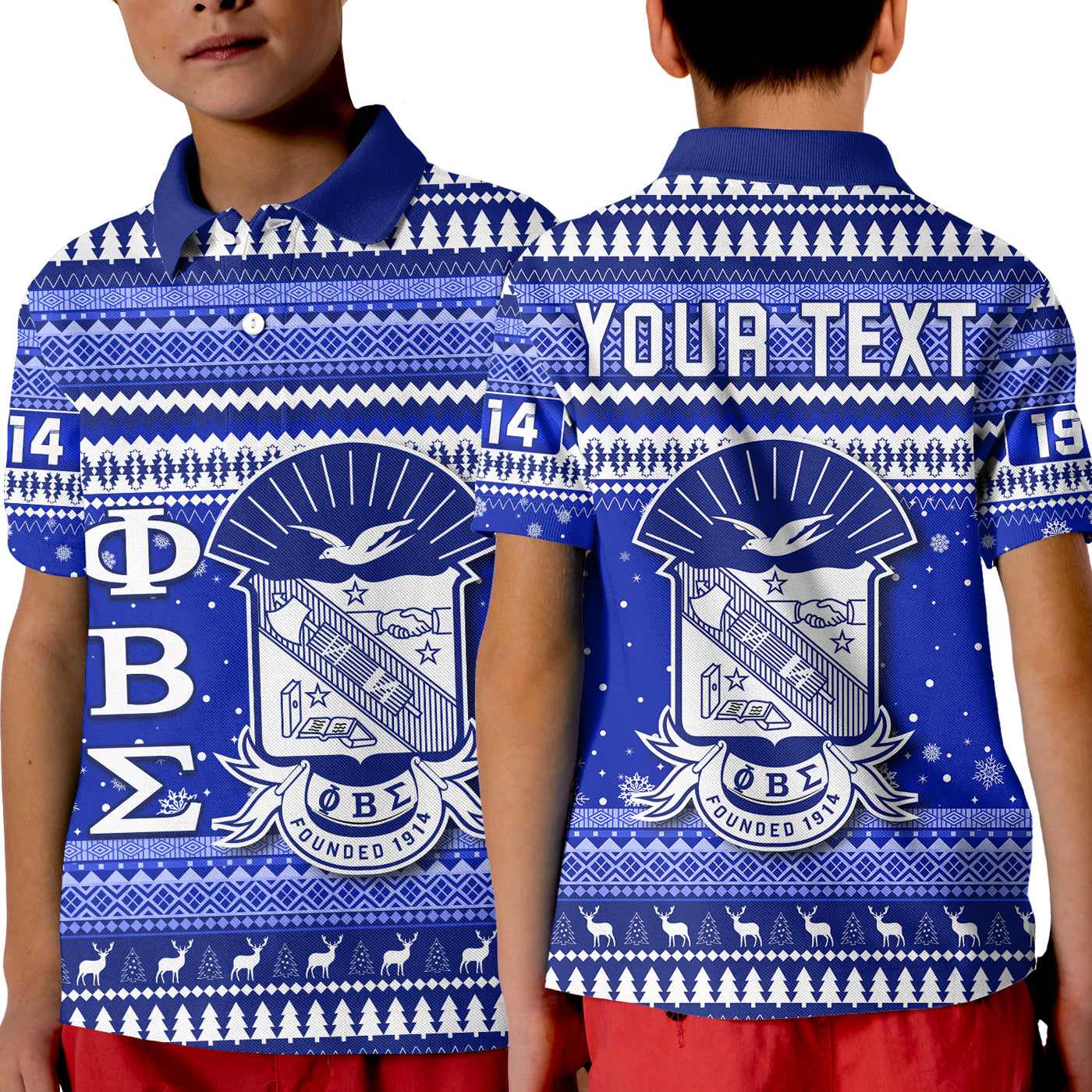 (Custom Personalised) Phi Beta Sigma Christmas Polo Shirt Kid African Pattern Lt13