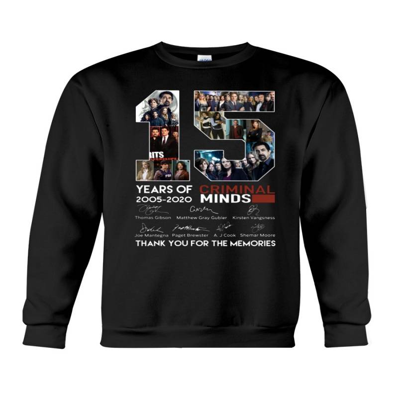 15 Years Criminal Minds Thank You Memories Shirt, hoodie, tank top – tml