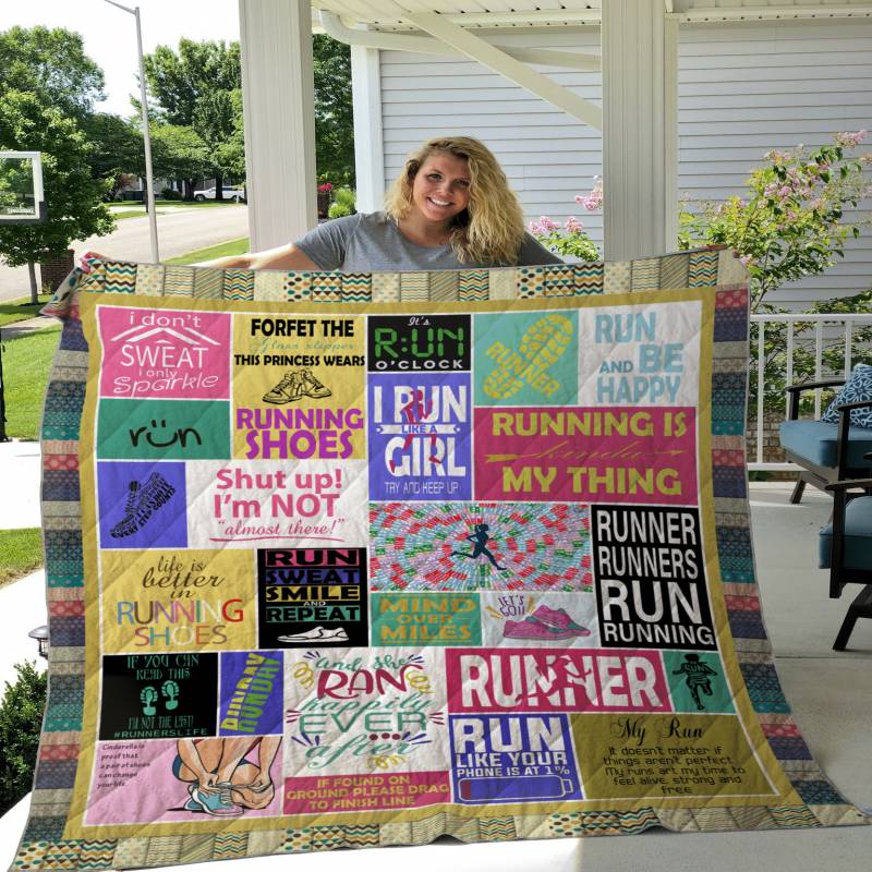 Life Is Better In Running Shoes CLT170637 Quilt Blanket