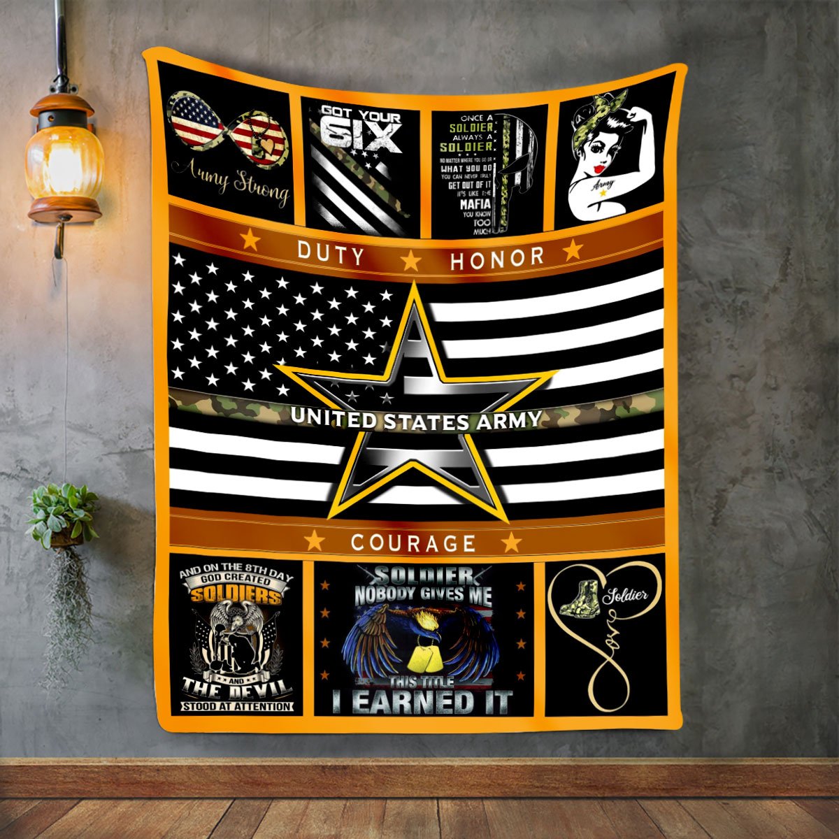 United States Army Gift, Gift For Army, Gift For Military, Premium Fleece Blanket