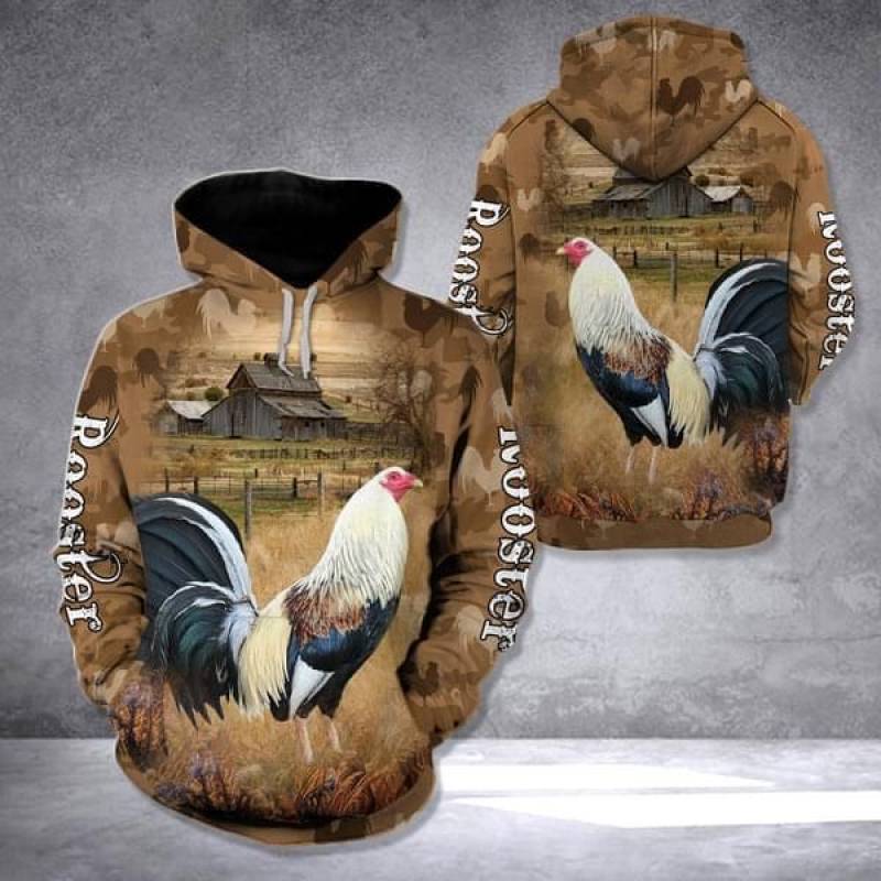 Rooster Chicken Farm Best Gifts For Animals Lovers All Over Print Hoodie S-5Xl