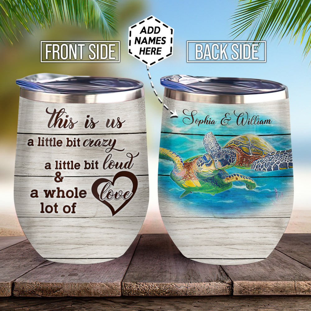 Personalized Turtle Couple This Is Us Agmz0507012Z Wine Tumbler