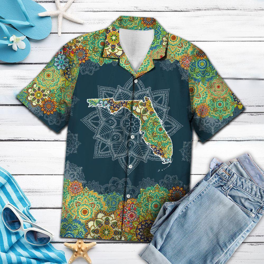 Florida Floral Mandala Hawaii Shirt For Hawaii Aloha Ha18313