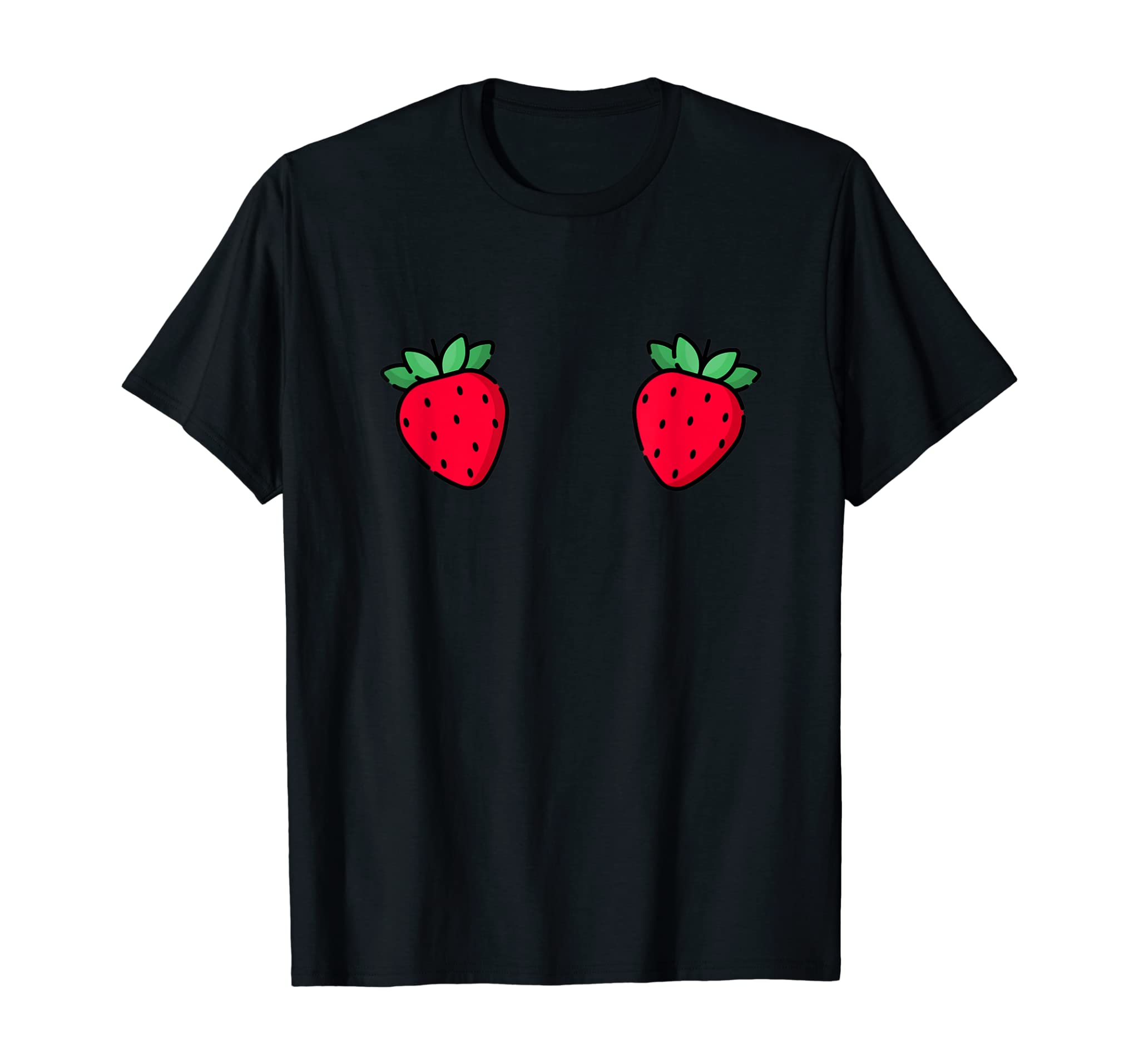 Strawberry Fruit Boobs Funny Summer Food T-Shirt