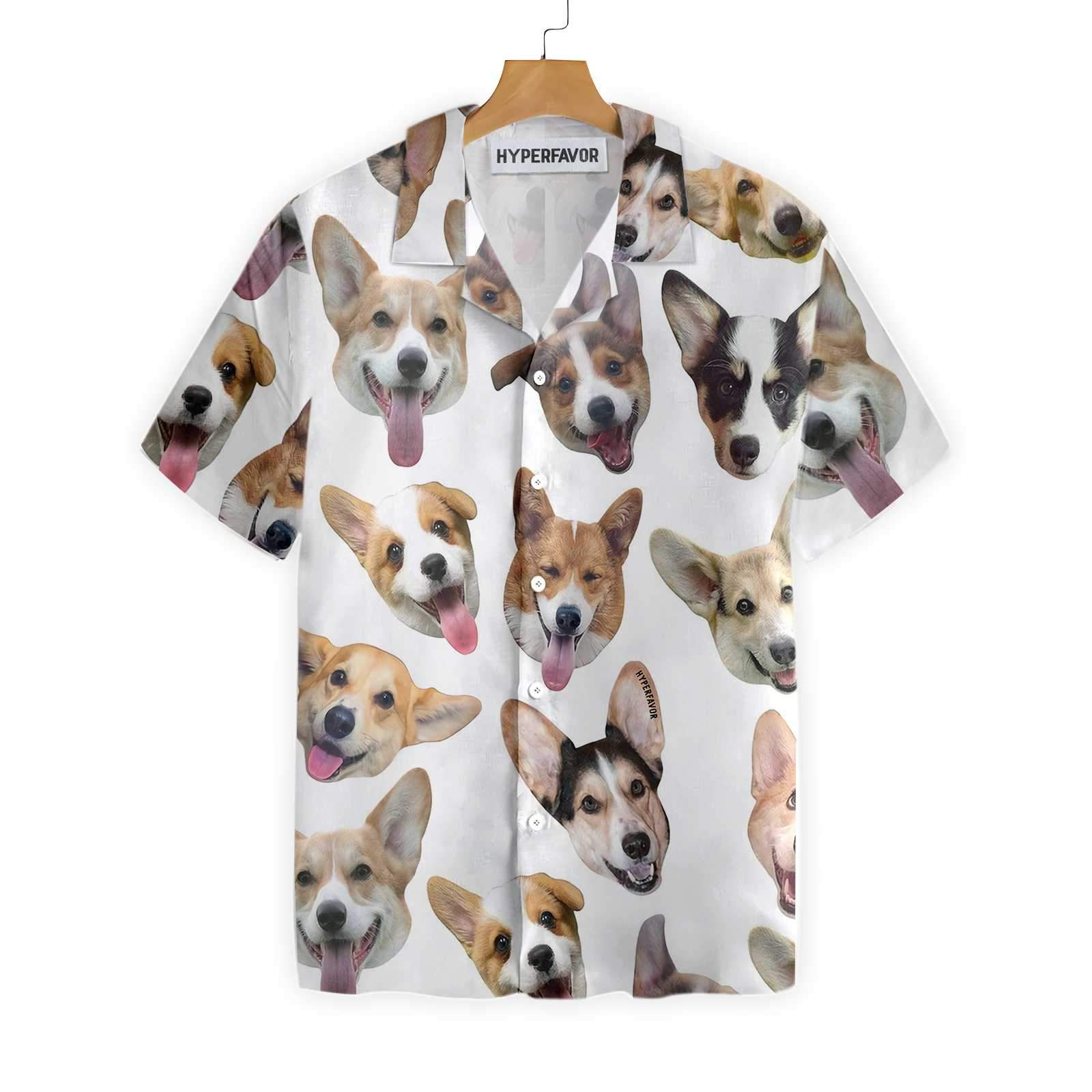 Cute Smiling Faces Corgi Hawaii Best Dog Shirt For Men And Women Ha55231