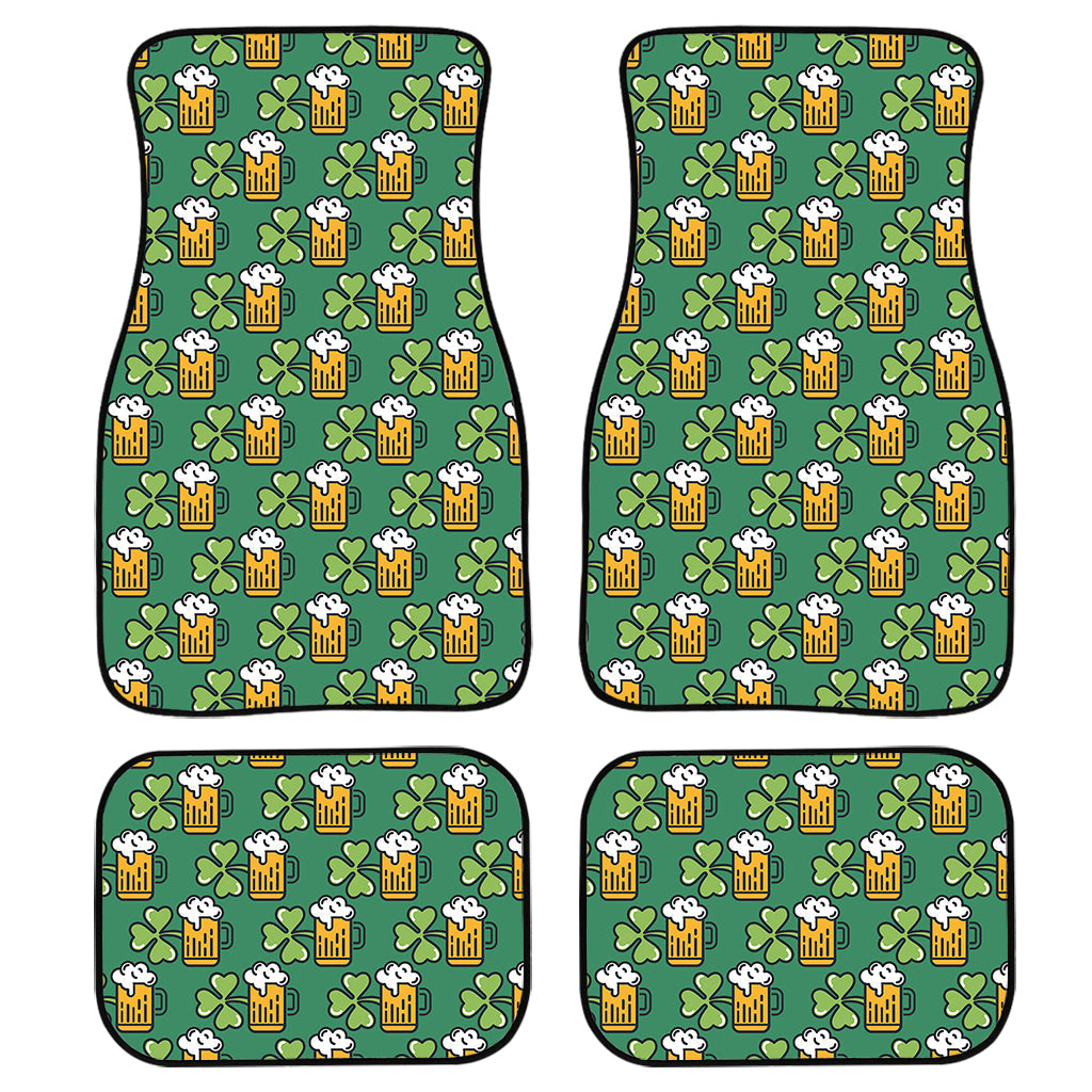 Cute Saint Patrick’S Day Pattern Print Front And Back Car Floor Mats, Front Car Mat