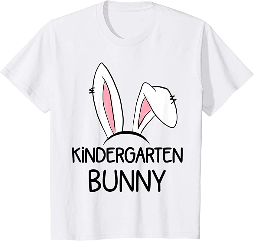 Kids Kindergarten Bunny Funny Easter Bunny Graphic for Boys Girls T-Shirt