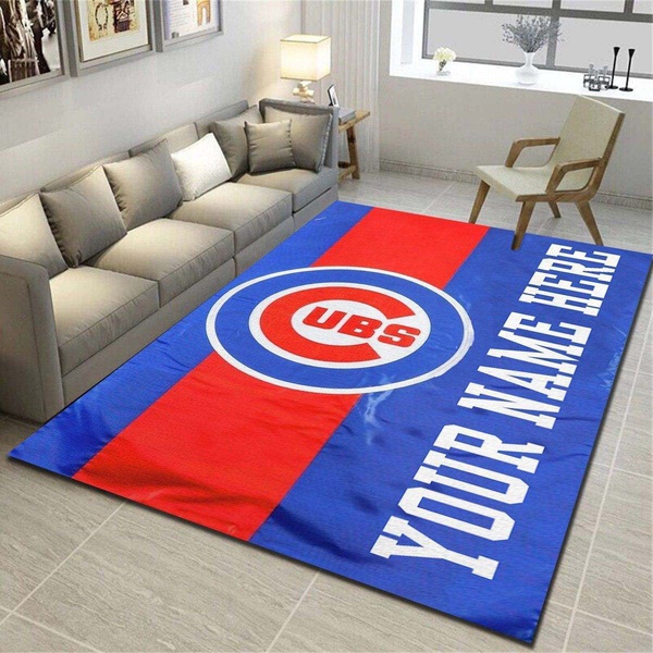 Chicago Cubs Personalized Rug,Living Room Bedroom Carpet,Customized Fan Cave Floor Mat