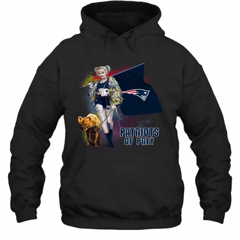 Harley Quinn flag New England Patriots Of Prey Hoodie