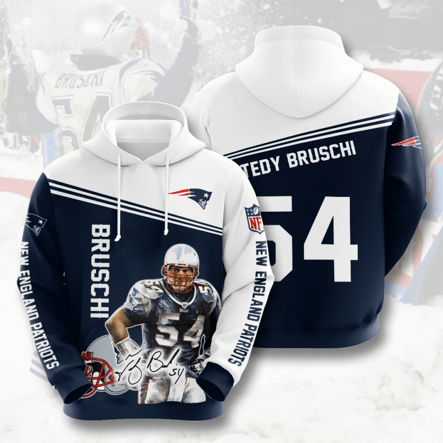 Tedy Bruschi New England Patriots 84 Unisex 3D Hoodie Gift For Fans