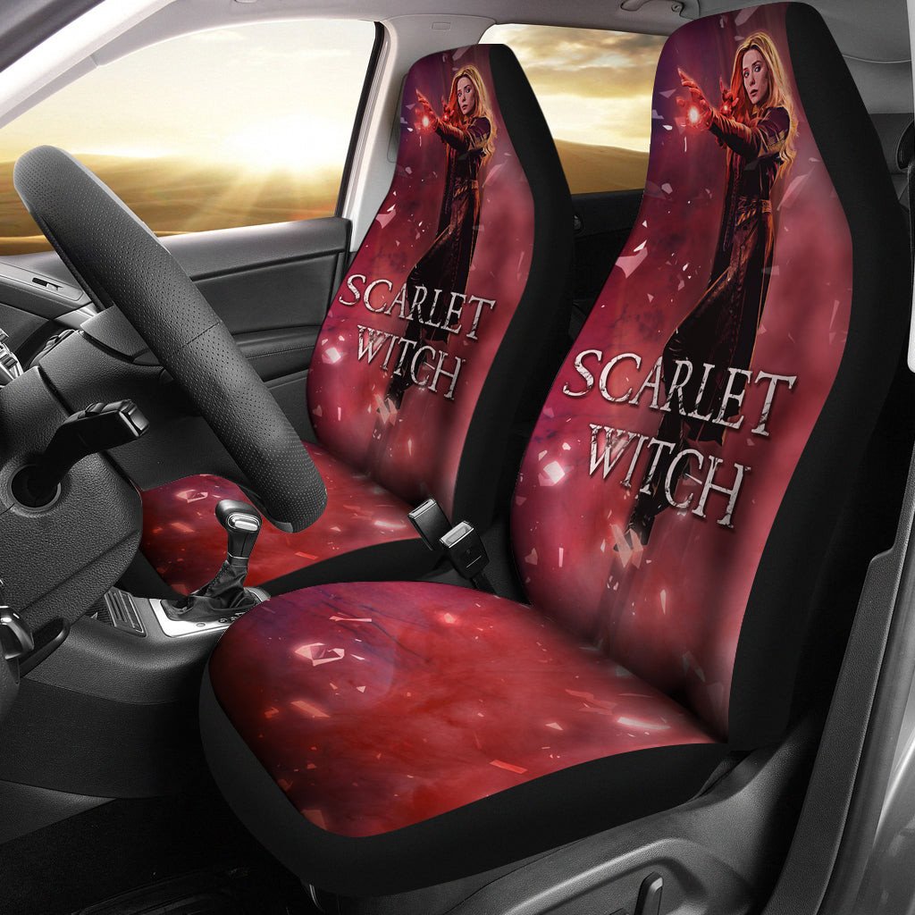 Wanda Maximoff Scarlet Witch Car Seat Covers Movie Car Accessories Custom For Fans At22070702