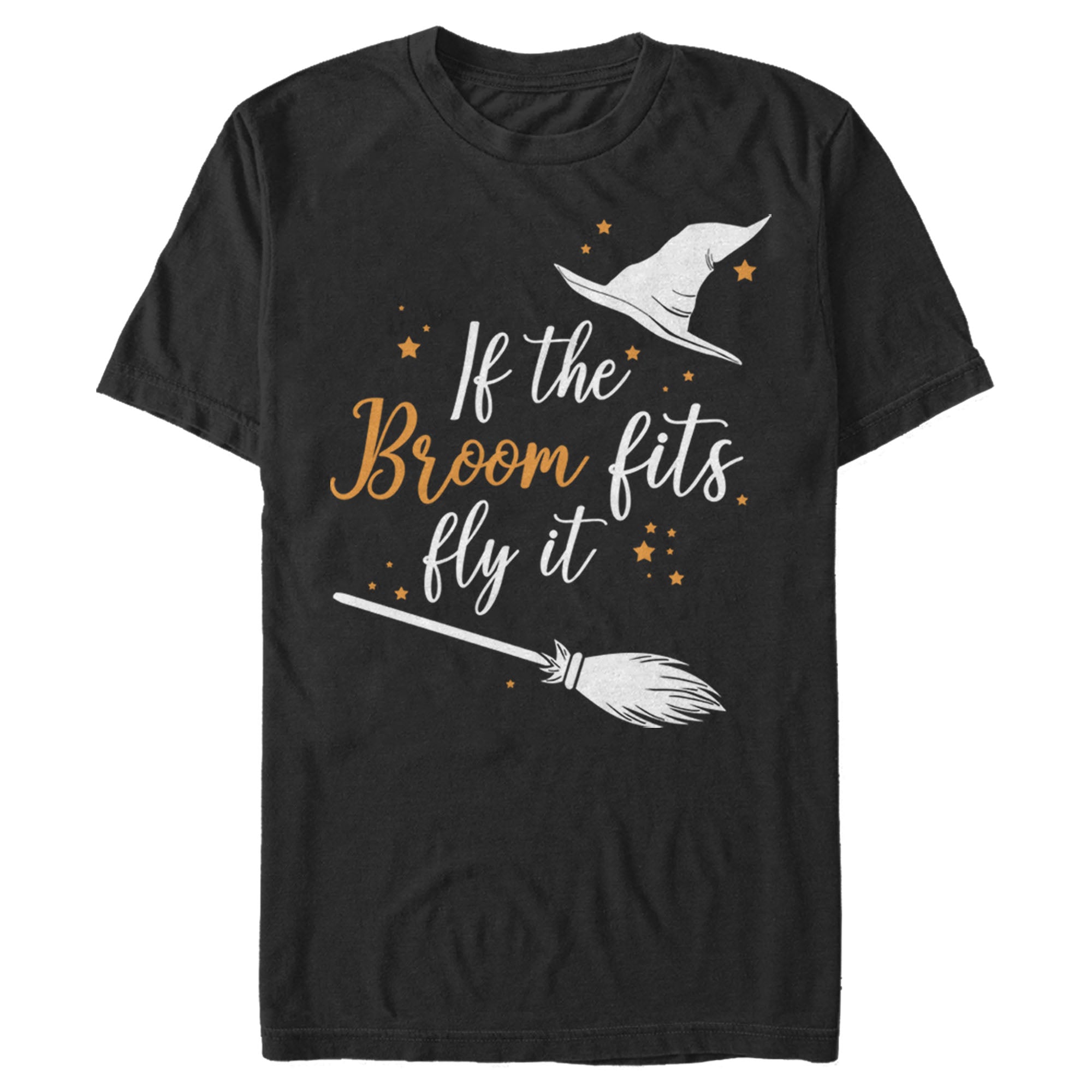 Lost Gods Men’S Halloween If The Broom Fits Fly It  T-Shirt