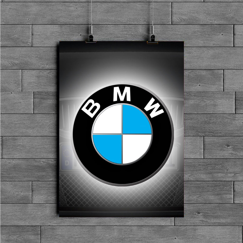 bmw logo car metal poster