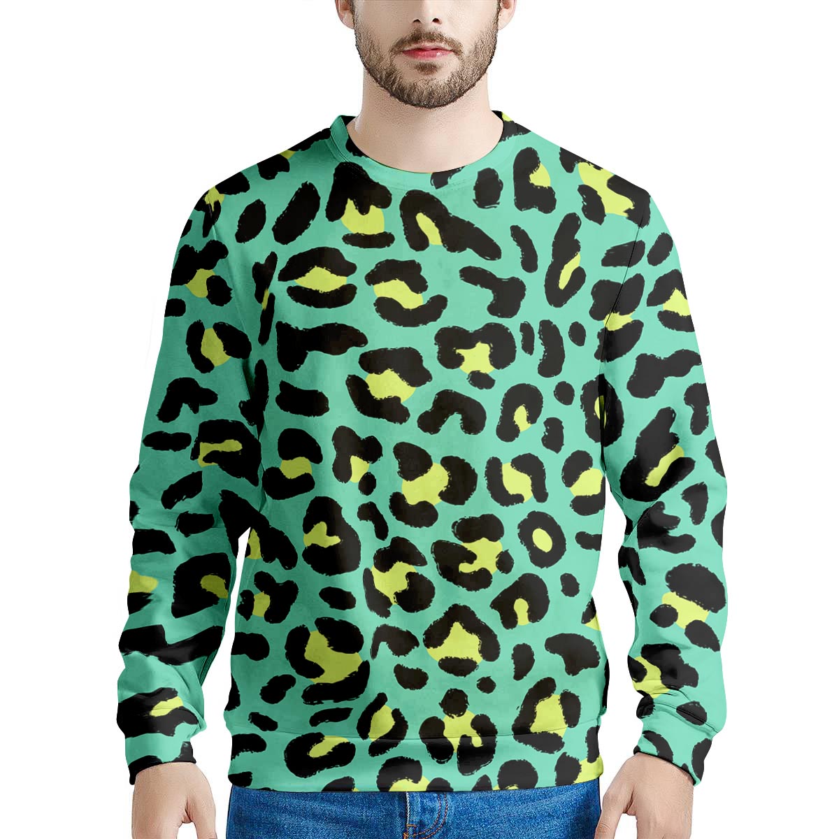 Green Leopard Men’S Sweatshirt