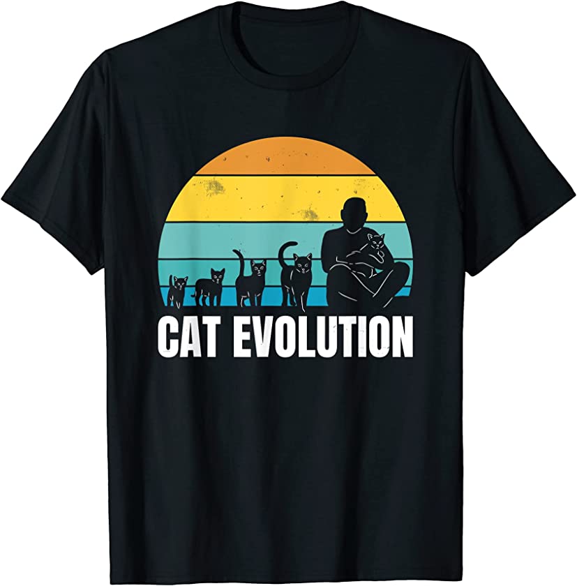 Womens Lovely cat holder lover love animals cat evolution T-Shirt