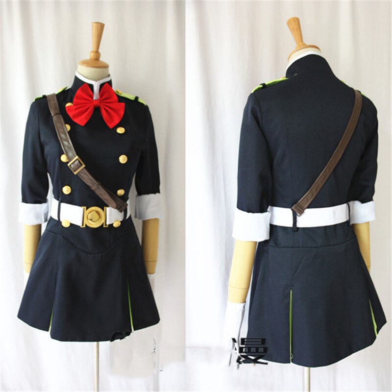 Anime Seraph of the End Mitsuba Sangu Halloween Party Cosplay Costume Women Military Uniform Costumes Set alx